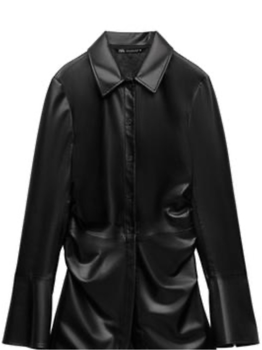 Zara’s Women Faux Leather Shirt